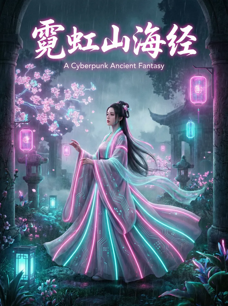 大伊香蕉人在视频 古风奇缘短剧 - 霓虹山海经海报